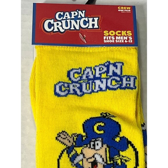 Capn Crunch Cereal Socks Crazy Fun Novelty Gift Silly Funny Graphic Wacky Mens - Picture 2 of 5